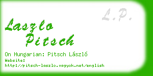 laszlo pitsch business card